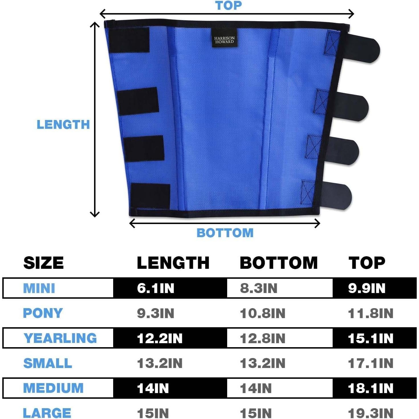 Mallas para patas de caballo Harrison Howard mini azul - set de 4