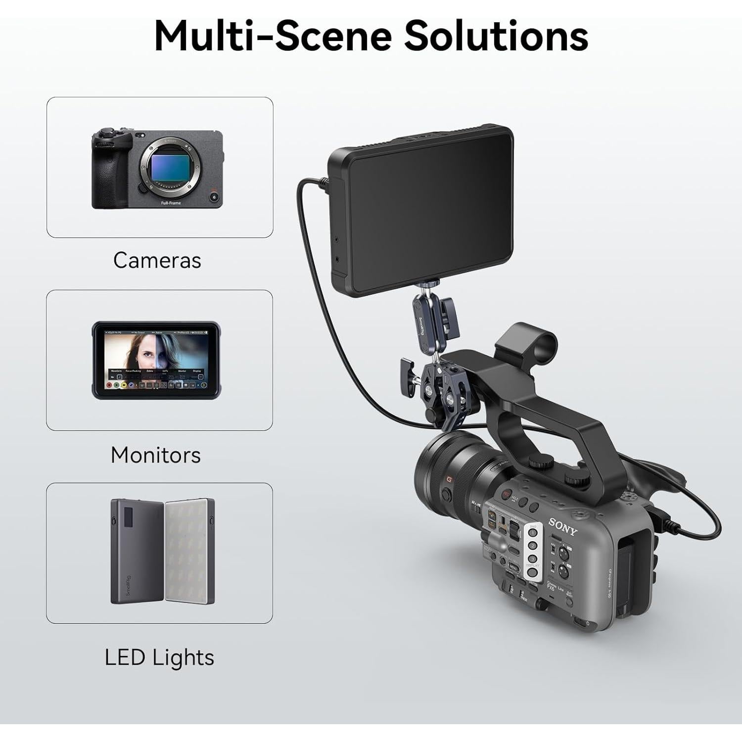 Abrazadera SMALLRIG Cangrejo Ajustable 3.5kg para Fotografía