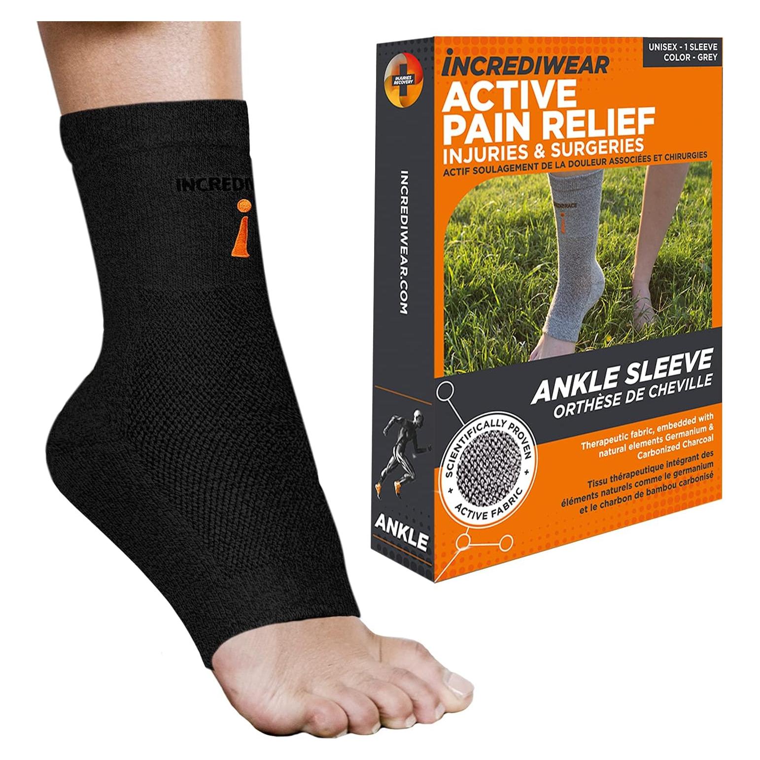 Manga para Tobillo Incrediwear Grande Negra - Alivio Dolor Articular