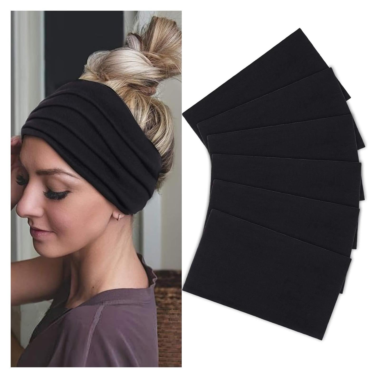 Paquete de 6 diademas turbanas anchas TuTive - Antideslizantes y suaves