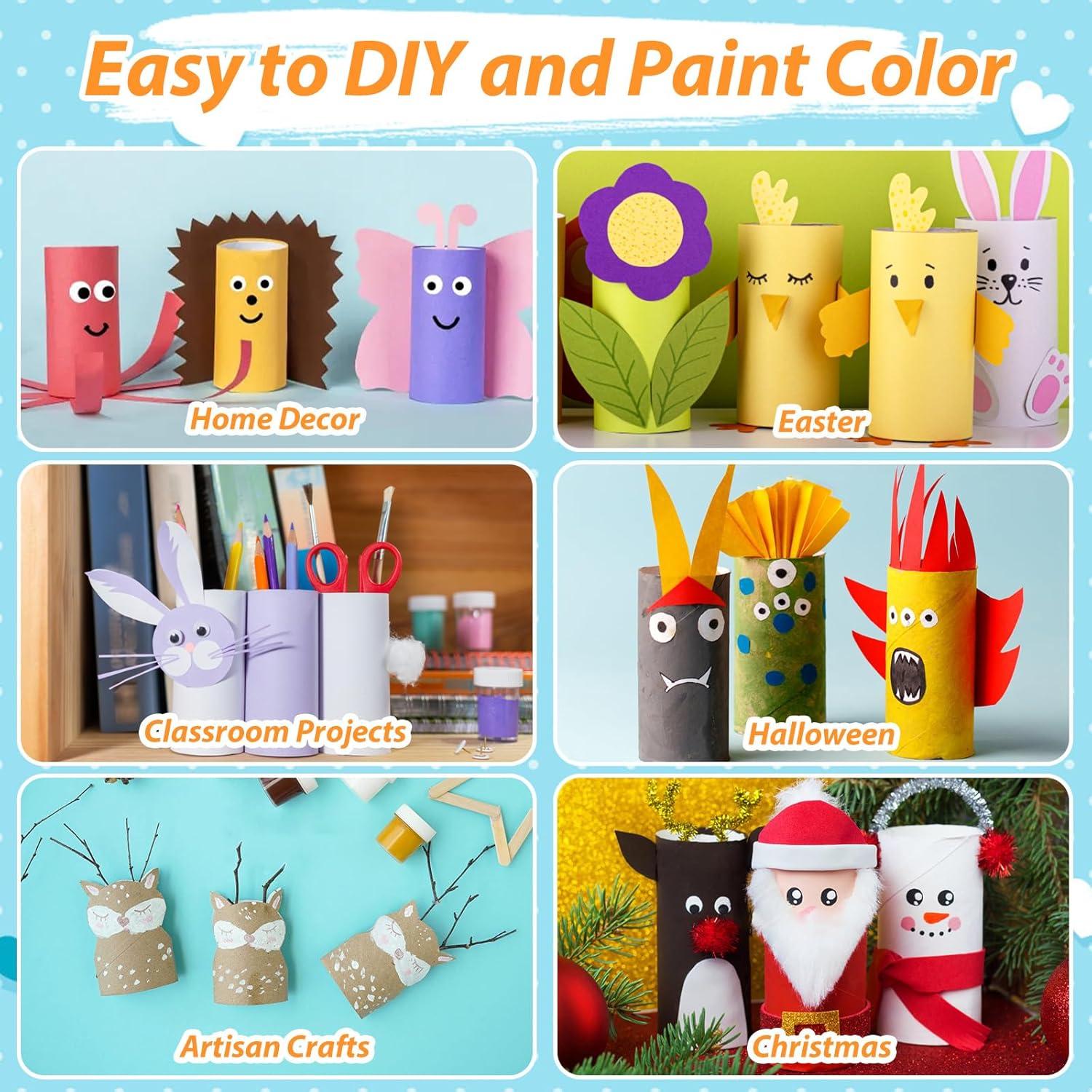 70 Tubos de Cartón para Manualidades MAPVOLUT 8.5 cm Marrón