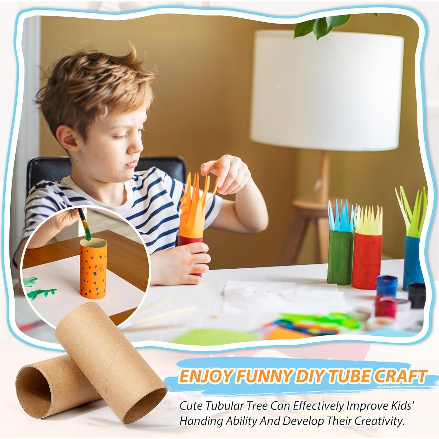 70 Tubos de Cartón para Manualidades MAPVOLUT 8.5 cm Marrón