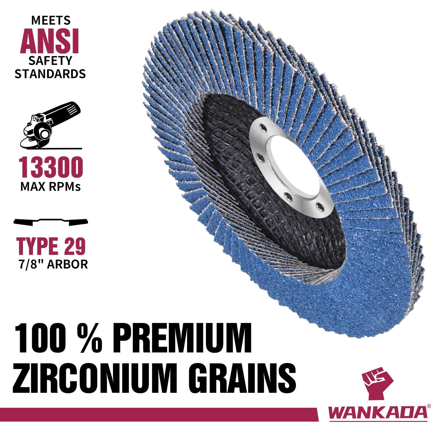 Disco de Lijado Abrasivo WANKADA 40 Granos 11.43 cm x 0.10 cm