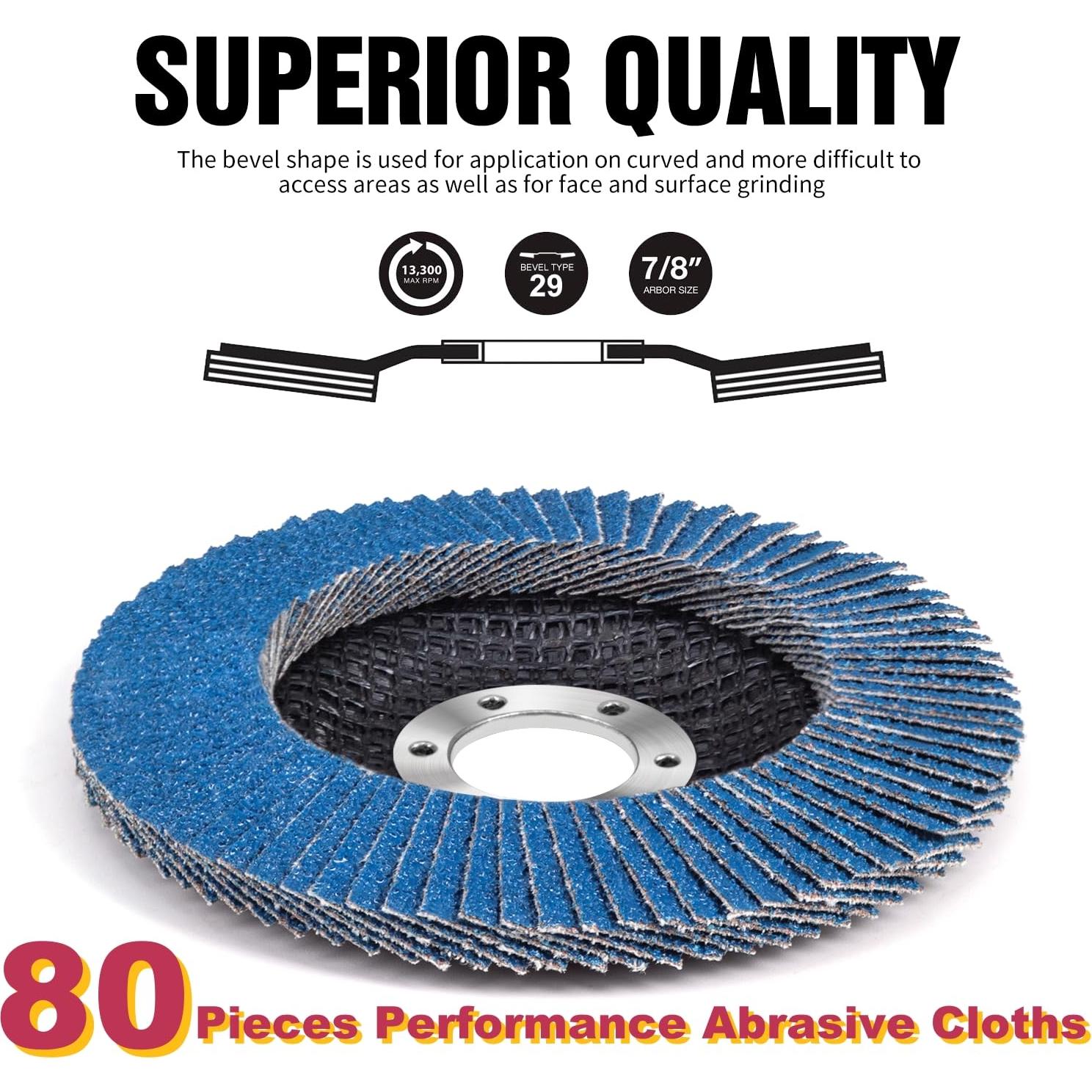 Disco de Lijado Abrasivo WANKADA 40 Granos 11.43 cm x 0.10 cm