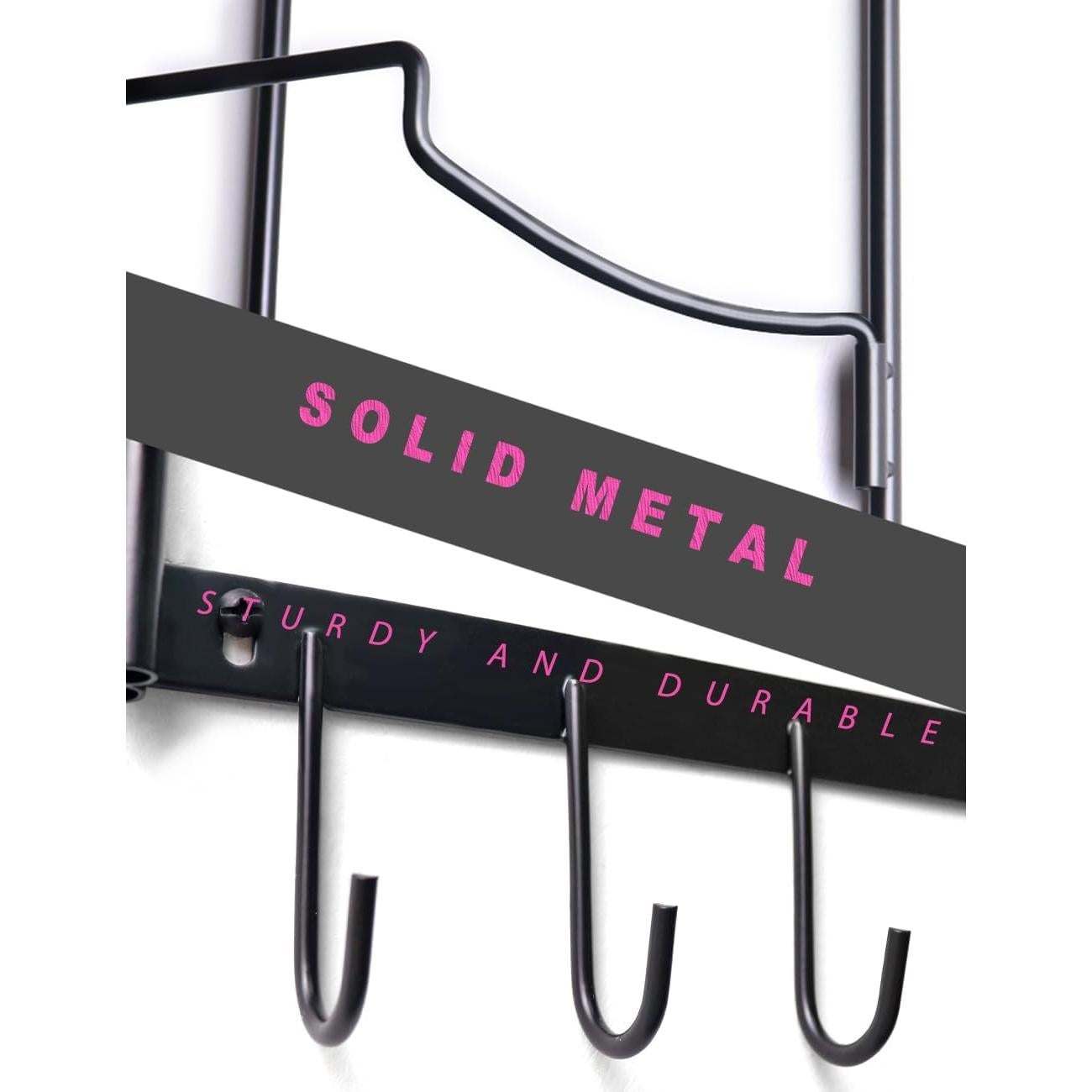 Soporte de Yoga MRZZATA 5 Niveles Montado en Pared Metal Negro