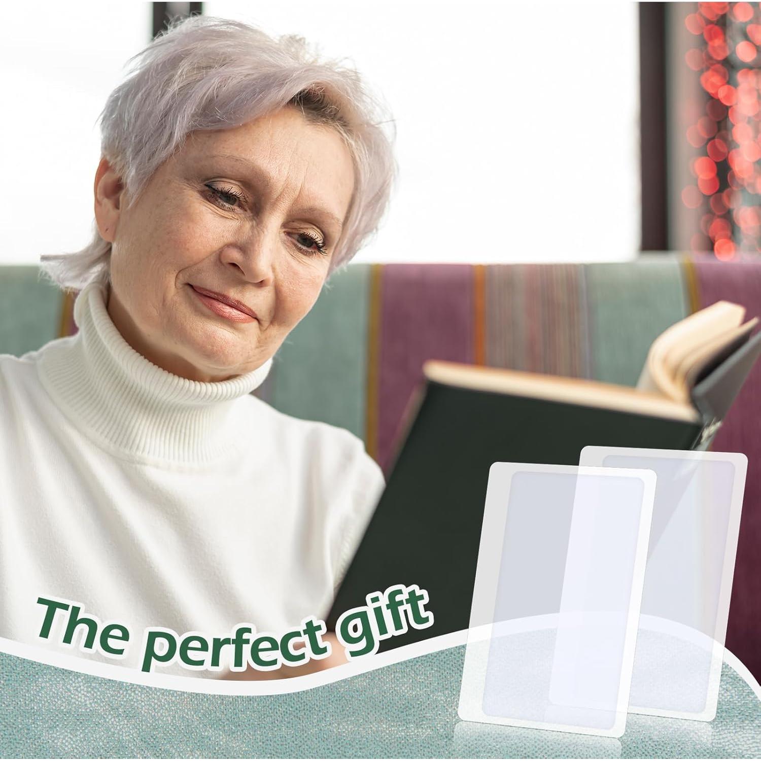 100 Piezas Lentes de Aumento Liobelon Tamaño Tarjeta de Crédito