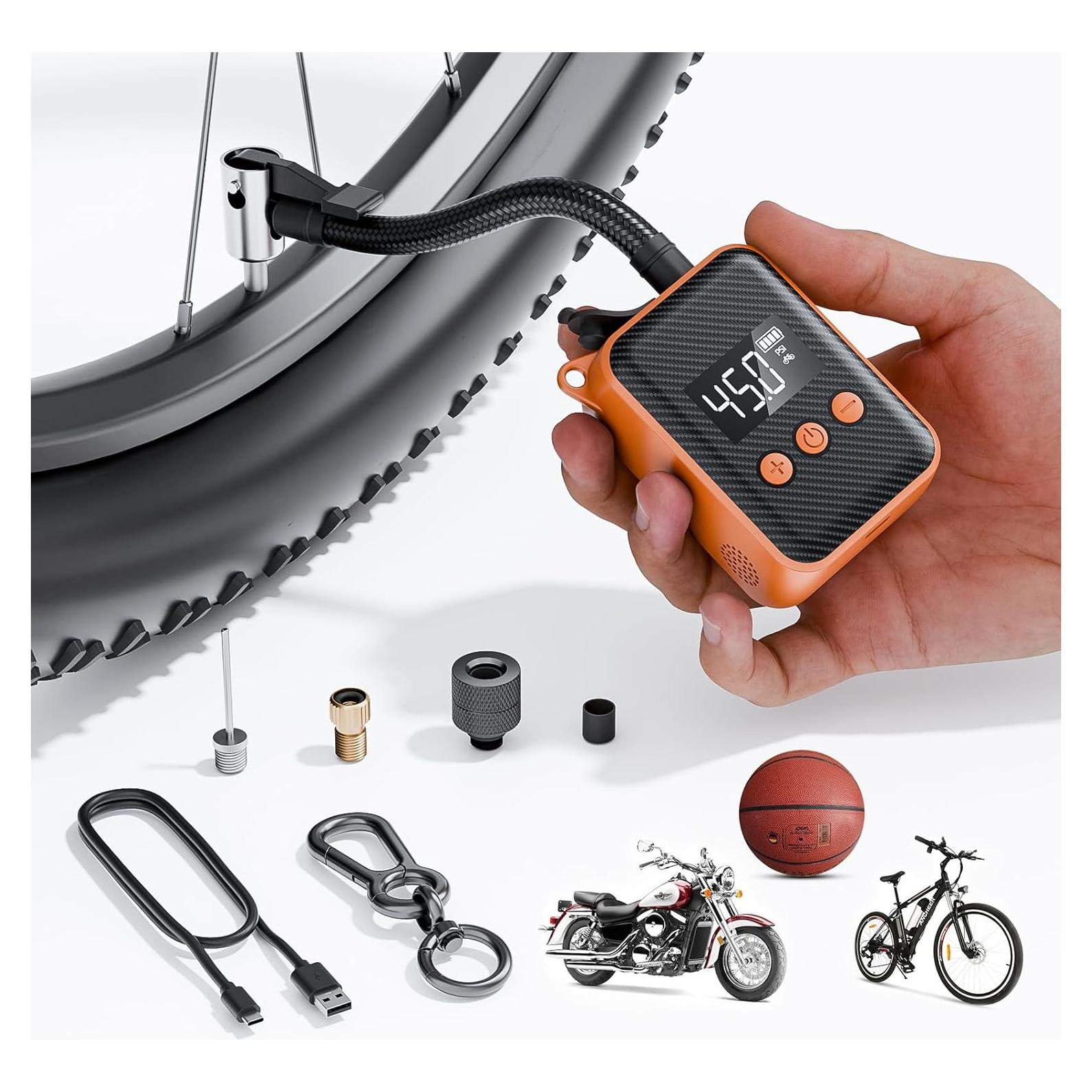 Bomba de Bicicleta Eléctrica Tiiletzote TAP405 130 PSI Portátil