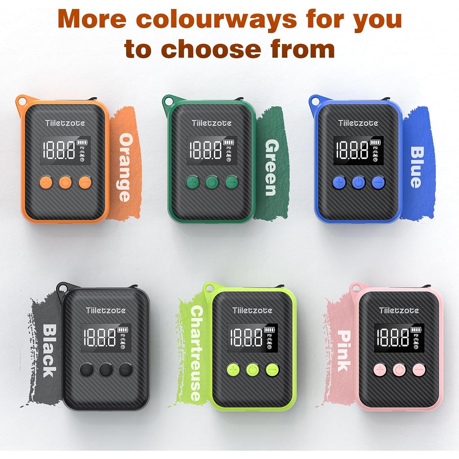 Bomba de Bicicleta Eléctrica Tiiletzote TAP405 130 PSI Portátil