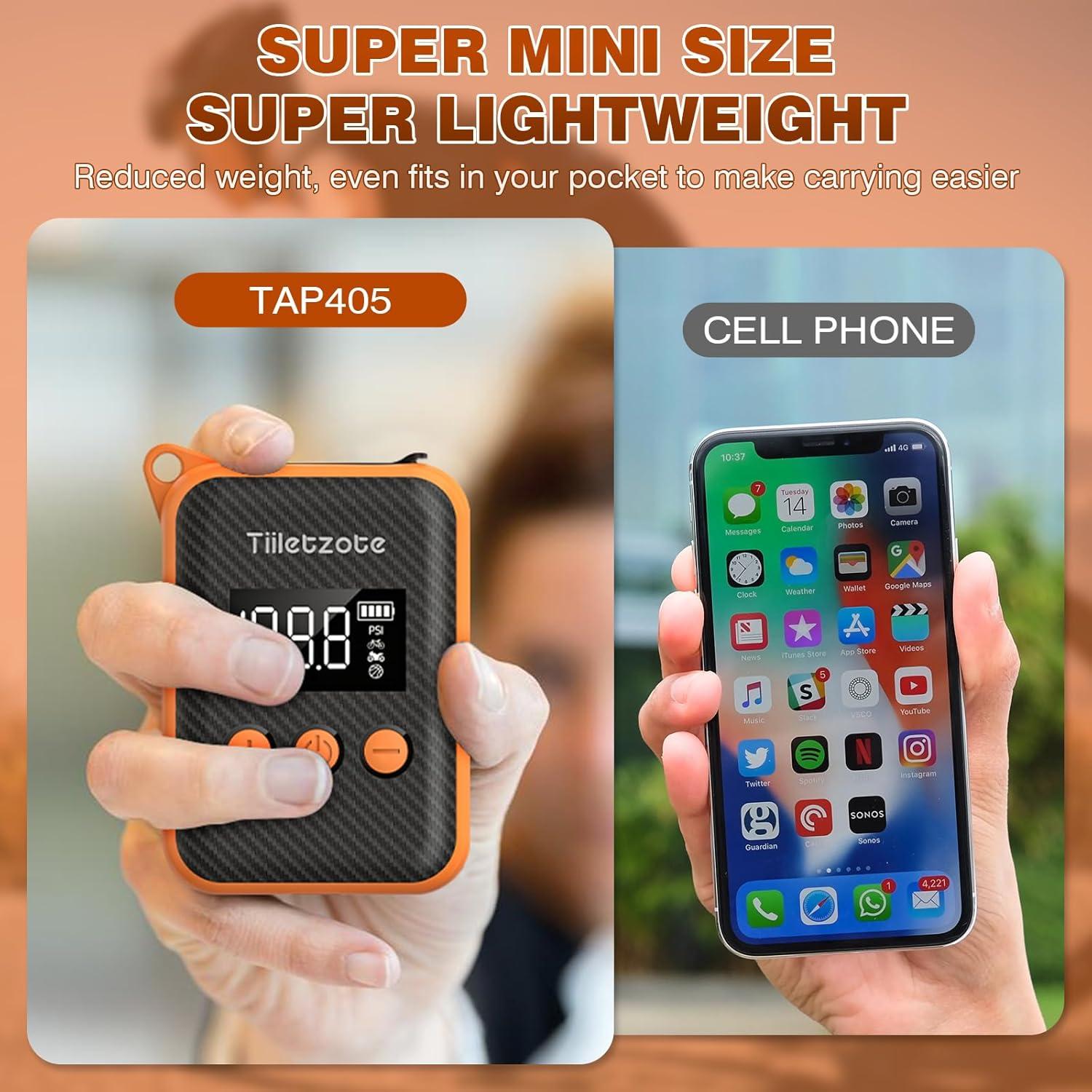 Bomba de Bicicleta Eléctrica Tiiletzote TAP405 130 PSI Portátil