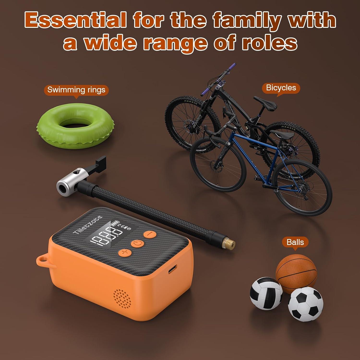 Bomba de Bicicleta Eléctrica Tiiletzote TAP405 130 PSI Portátil