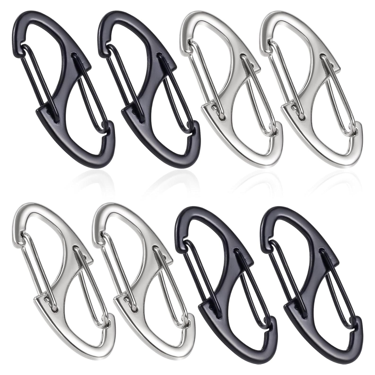 Clips Antirrobo de Cremallera Winsyison 8pcs Zinc Negro y Plata