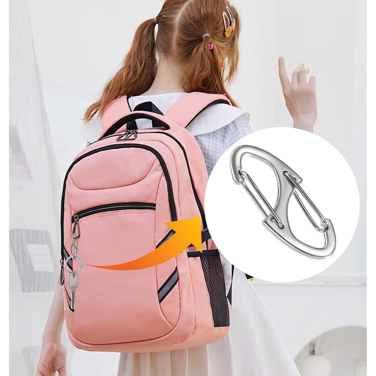 Clips Antirrobo de Cremallera Winsyison 8pcs Zinc Negro y Plata