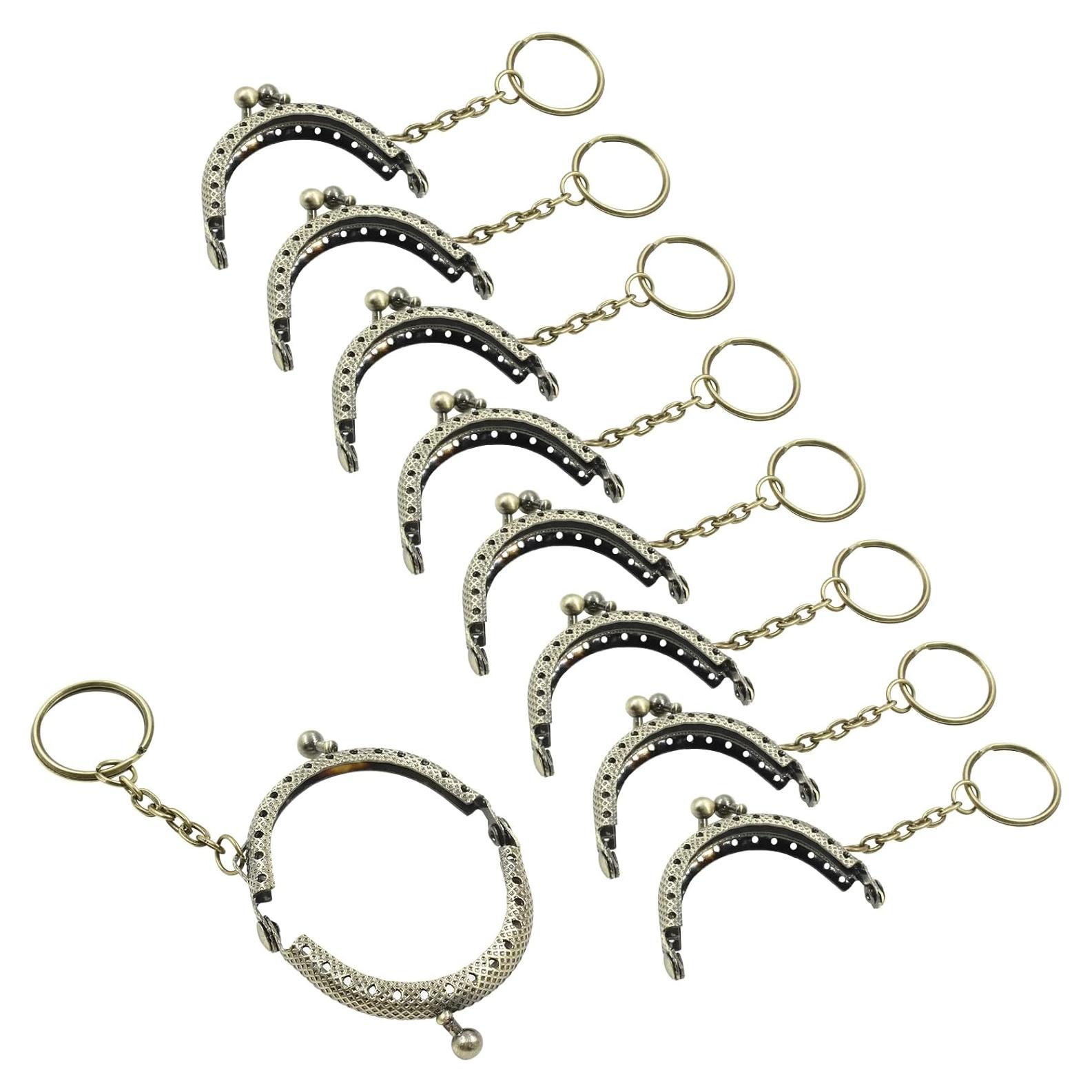 10 Cierres de Beso de Bronce para Monederos y Manualidades