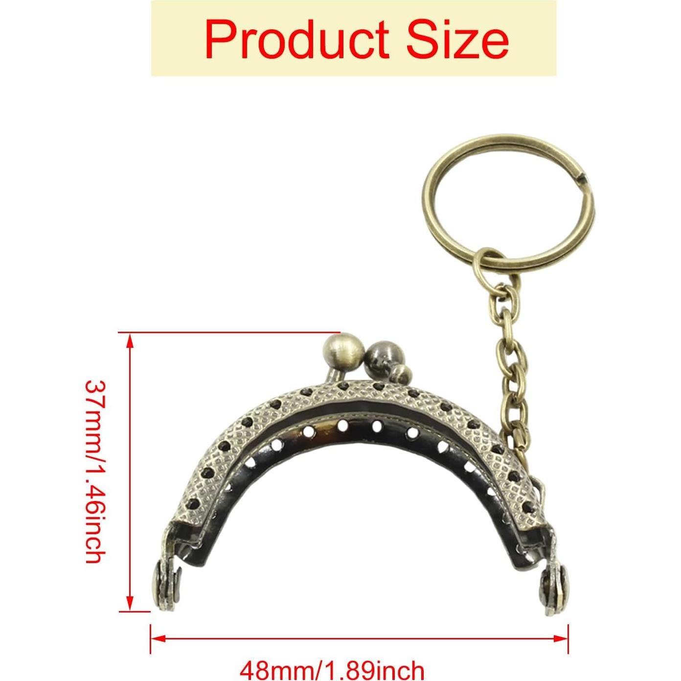 10 Cierres de Beso de Bronce para Monederos y Manualidades