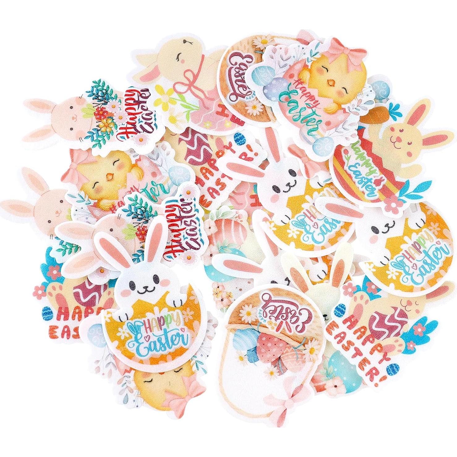 56 Toppers Comestibles para Cupcakes Giga Gud - Pascua Conejitos