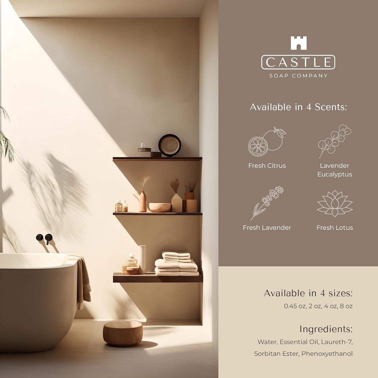 Castle Flush Therapy Spray Neutralizante de Olores 2 Paquete 55g