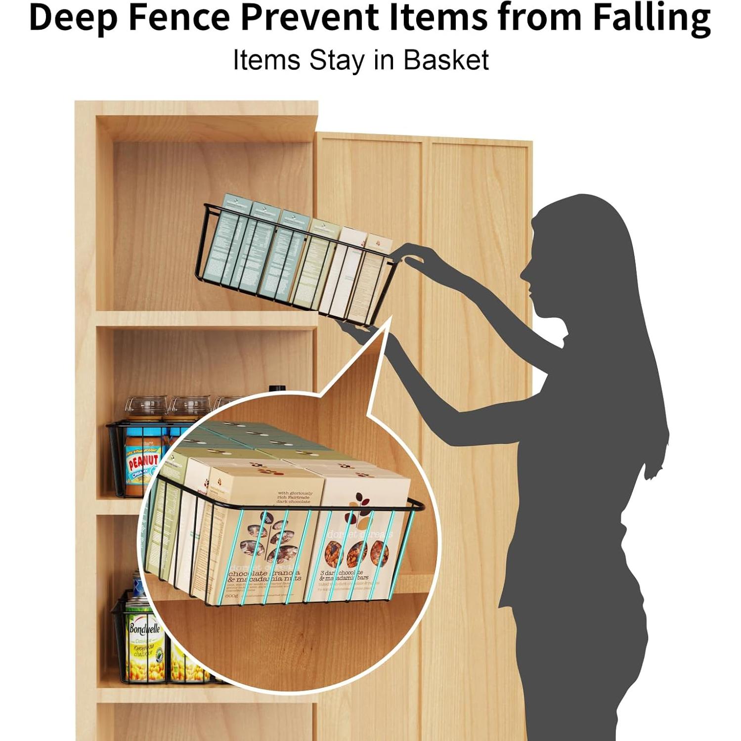 Organizador de Almacenamiento iSPECLE - 3 Cestas para Gabinetes Altos