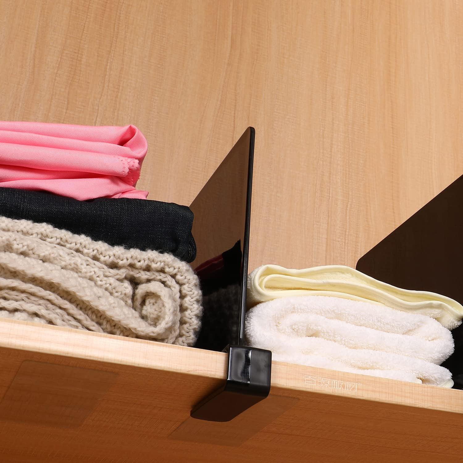 Divisores de Estante Acrílico Sooyee 8 PCS Negro 30.48x20.32 cm