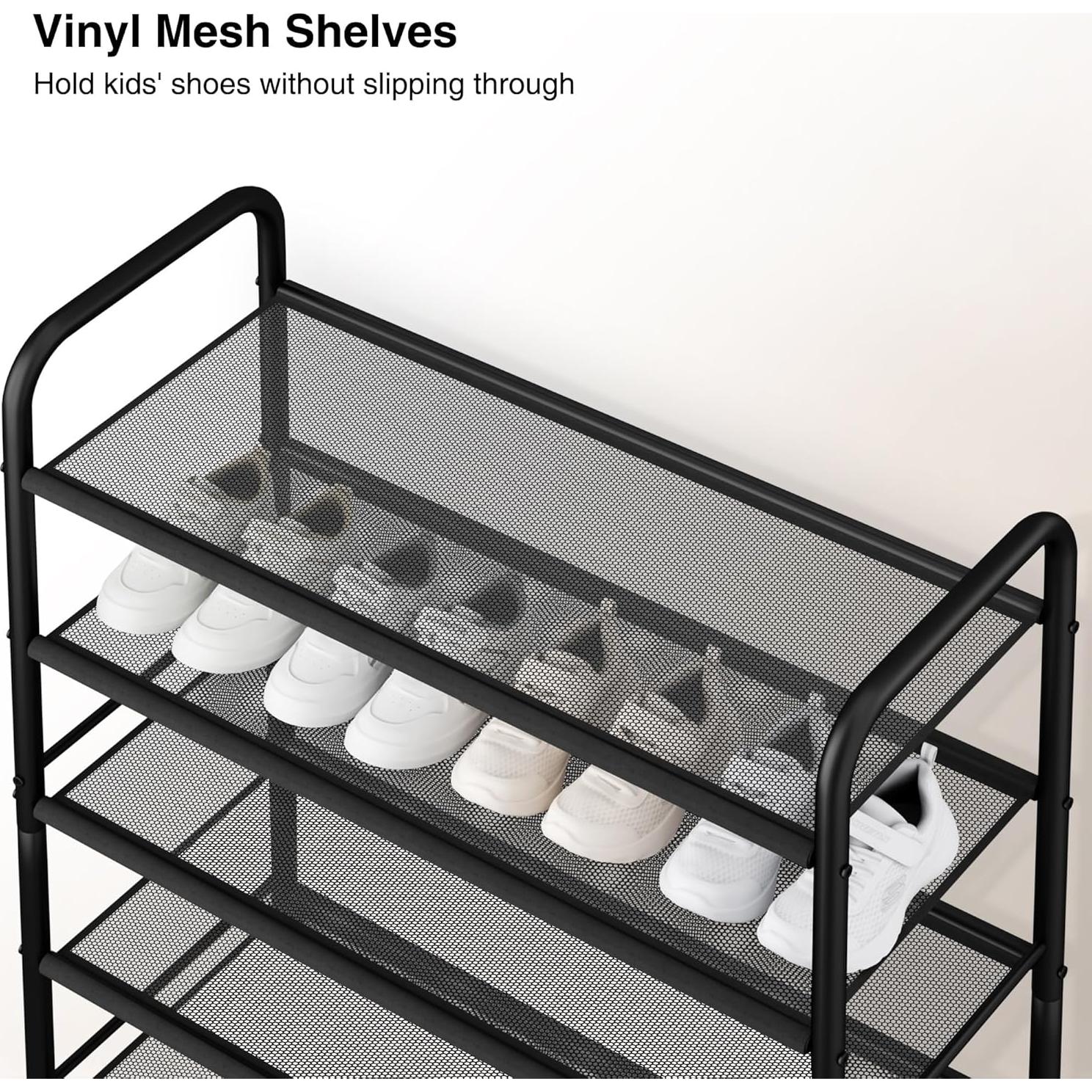 Estante para Zapatos STO STO 5 Niveles Metal Negro 15 Pares