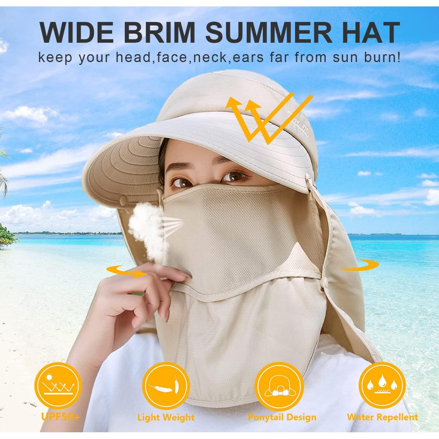 Sombrero de Sol para Mujeres HUAMULAN con Protección UV 50+