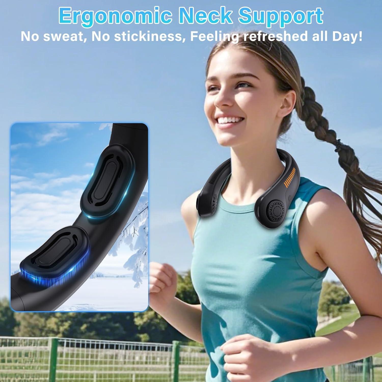 Ventilador de Cuello Portátil UZOPI Recargable 5 Velocidades