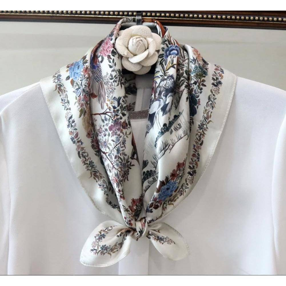 Bufanda de Seda de Morera JERLA 100% 53x53cm para Mujeres