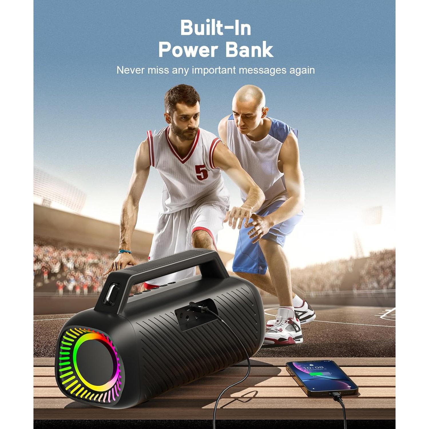 Altavoz Bluetooth Ortizan M12 80W Subwoofer Impermeable