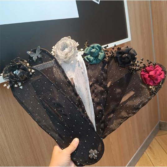 Juego de Clips para Cabello Rugwun 6Pcs con Flores Bordadas