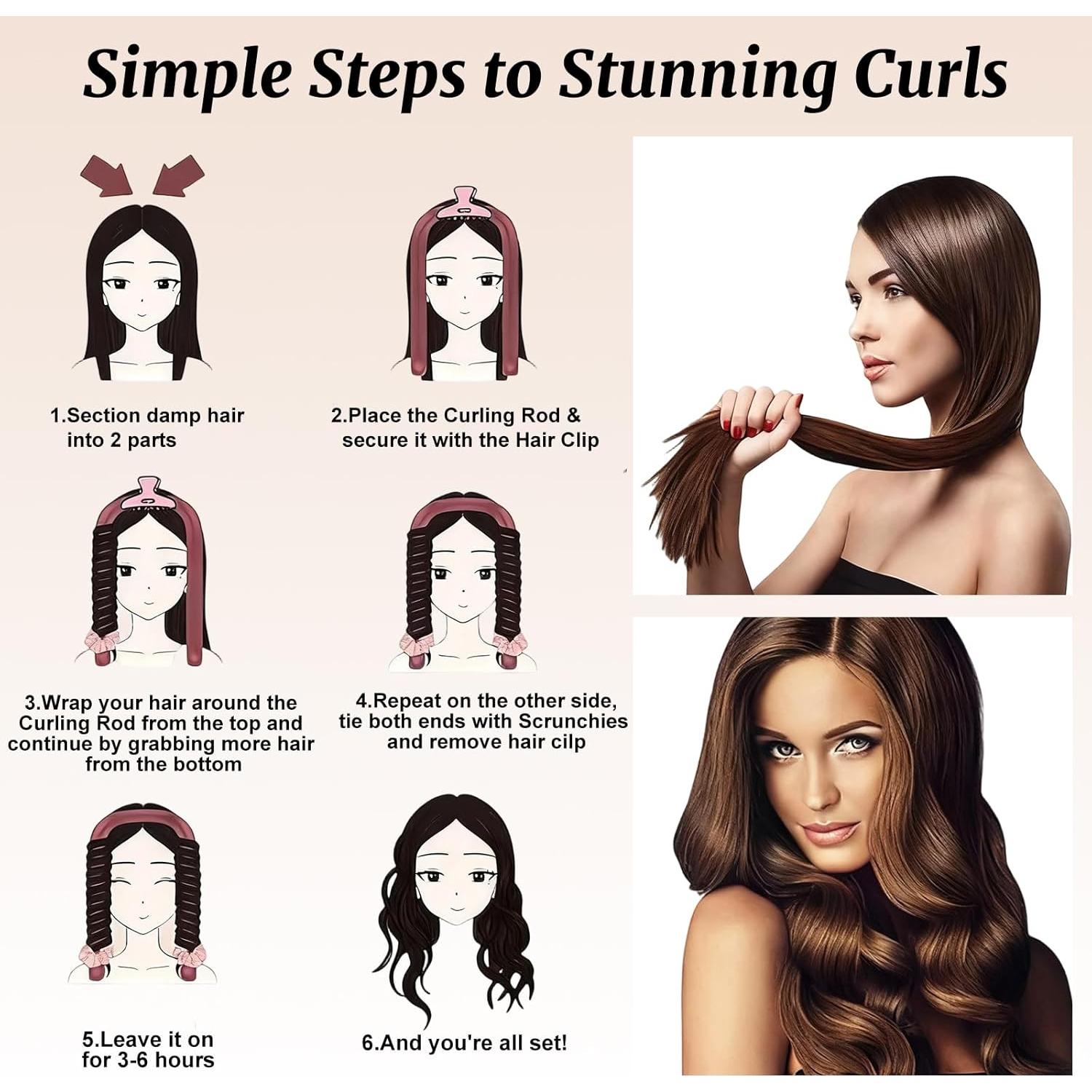 Rulos de Satén Sin Calor para Dormir AUITRONCARE 97.8 cm