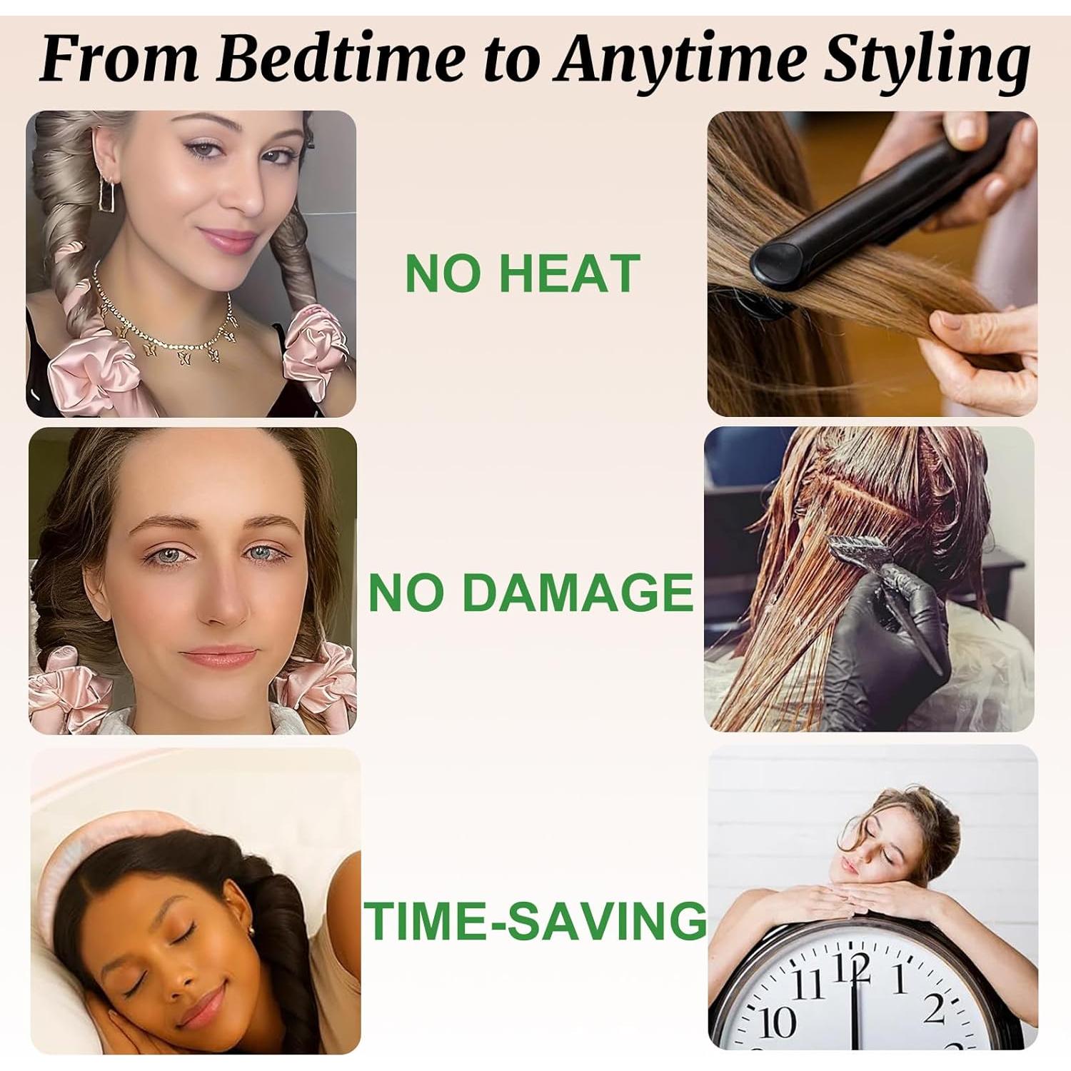 Rulos de Satén Sin Calor para Dormir AUITRONCARE 97.8 cm