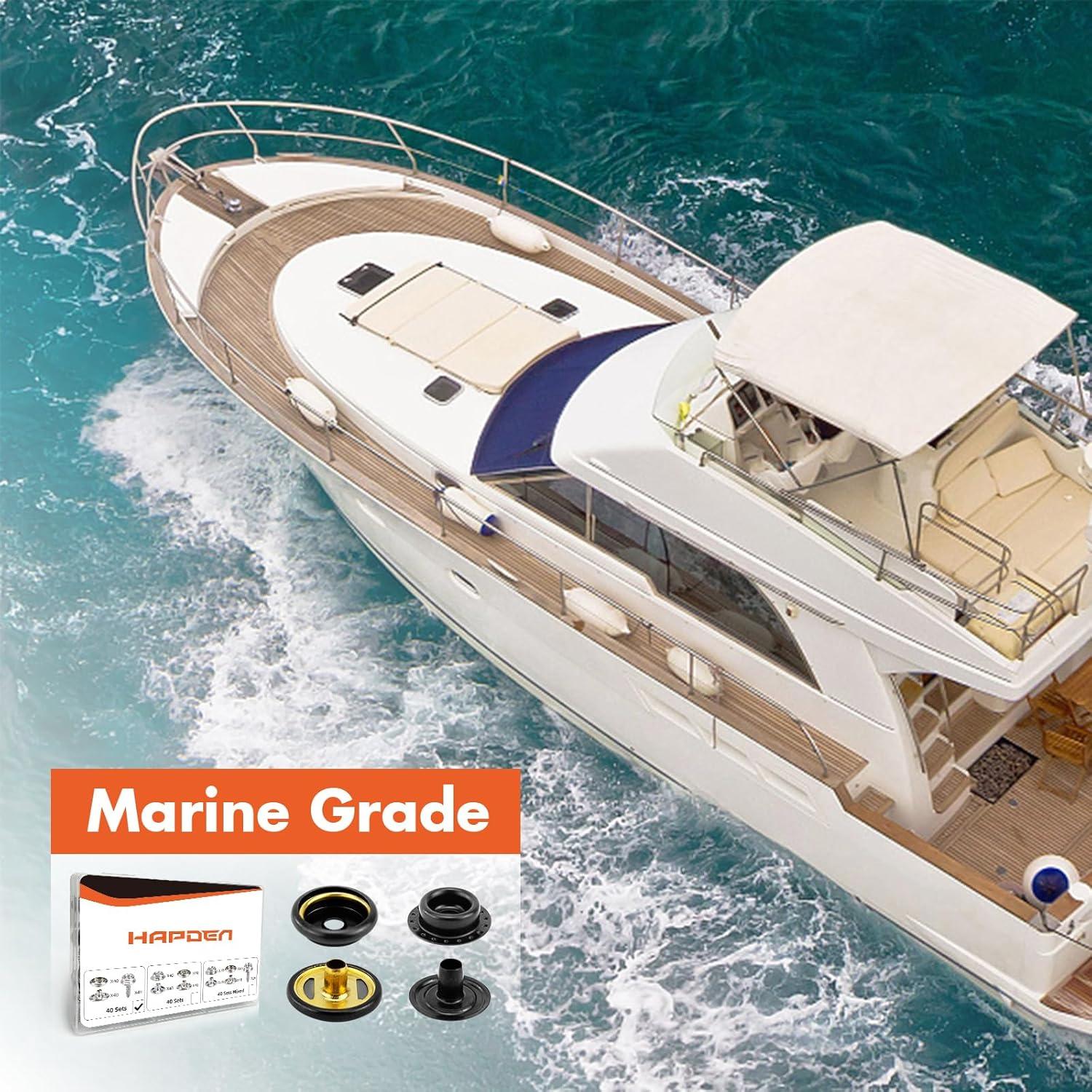 Kit de Botones a Presión HAPDEN 160 Pcs 15mm Acero Inoxidable