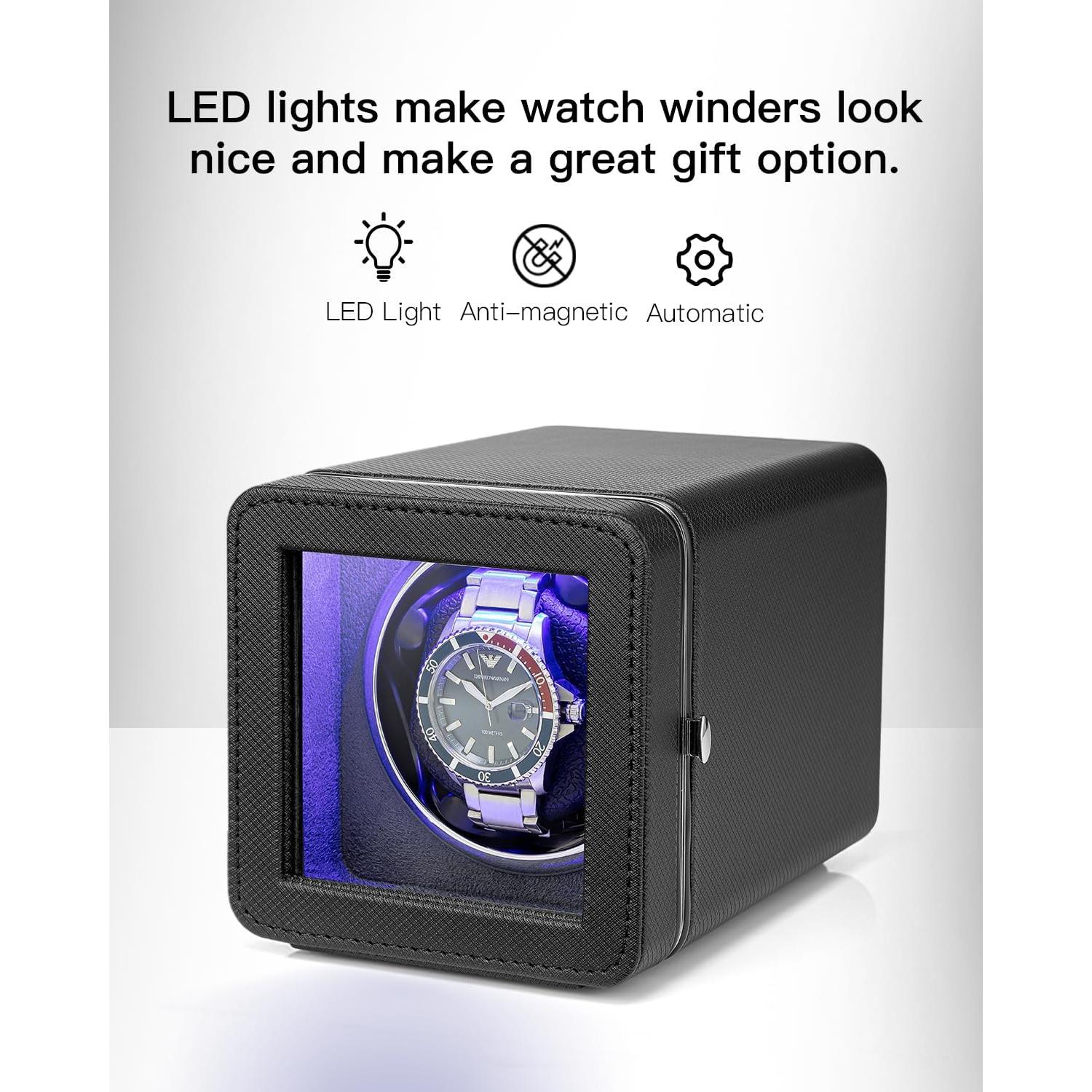 Reloj Winder Vlando Automático Negro con Motor Silencioso