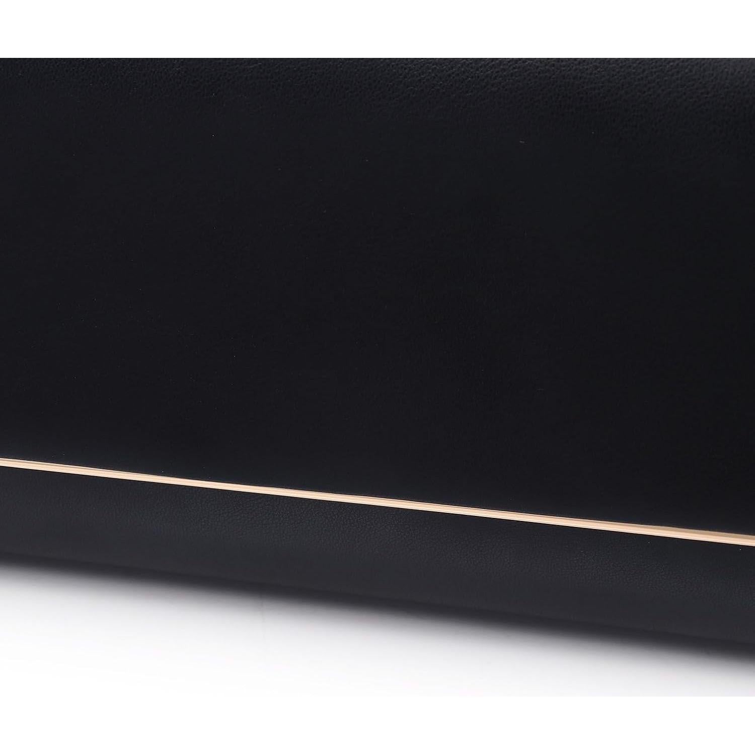 Bolso Clutch de Noche DETARA para Mujeres en Cuero Vegano Negro