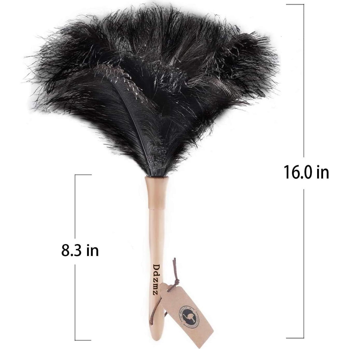 Plumero de Plumas de Avestruz Ddzmz Negro 40.64 cm Ecológico