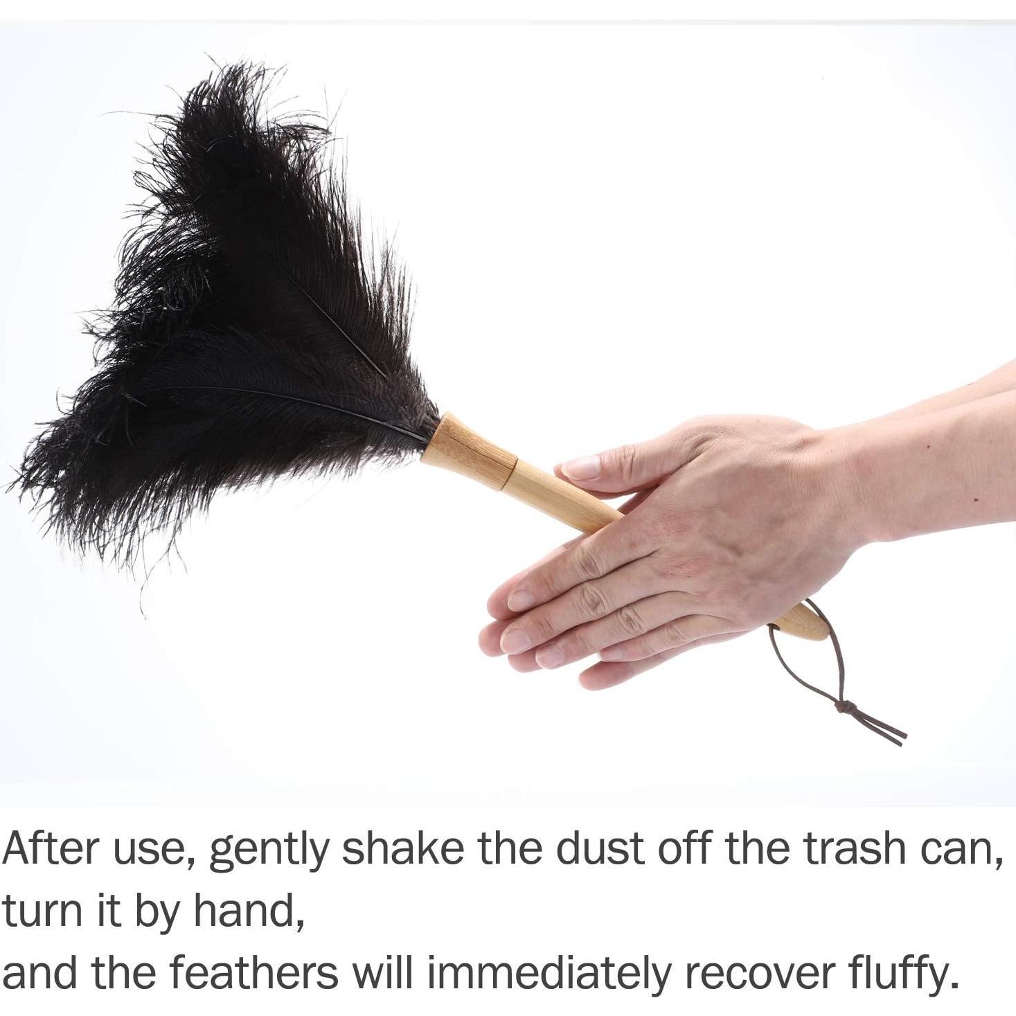 Plumero de Plumas de Avestruz Ddzmz Negro 40.64 cm Ecológico