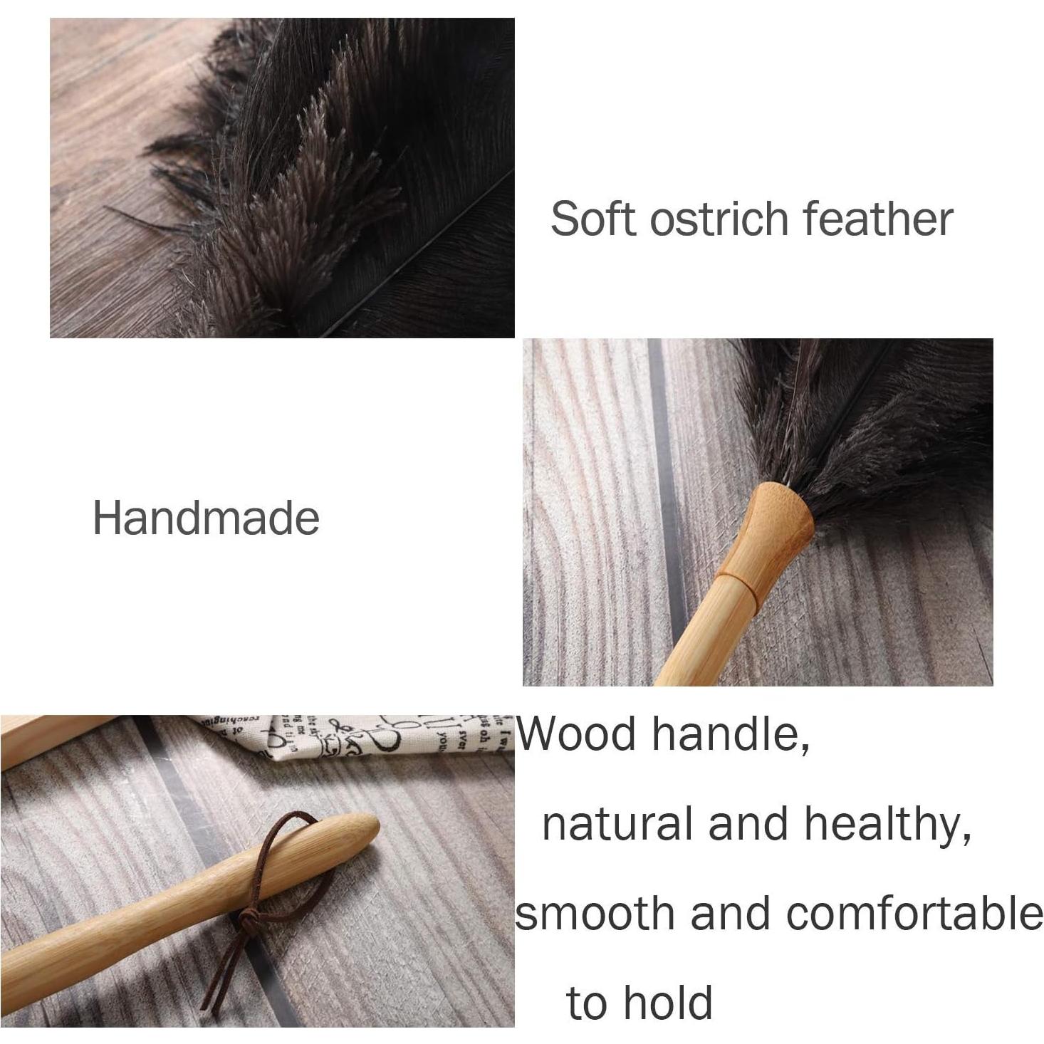 Plumero de Plumas de Avestruz Ddzmz Negro 40.64 cm Ecológico