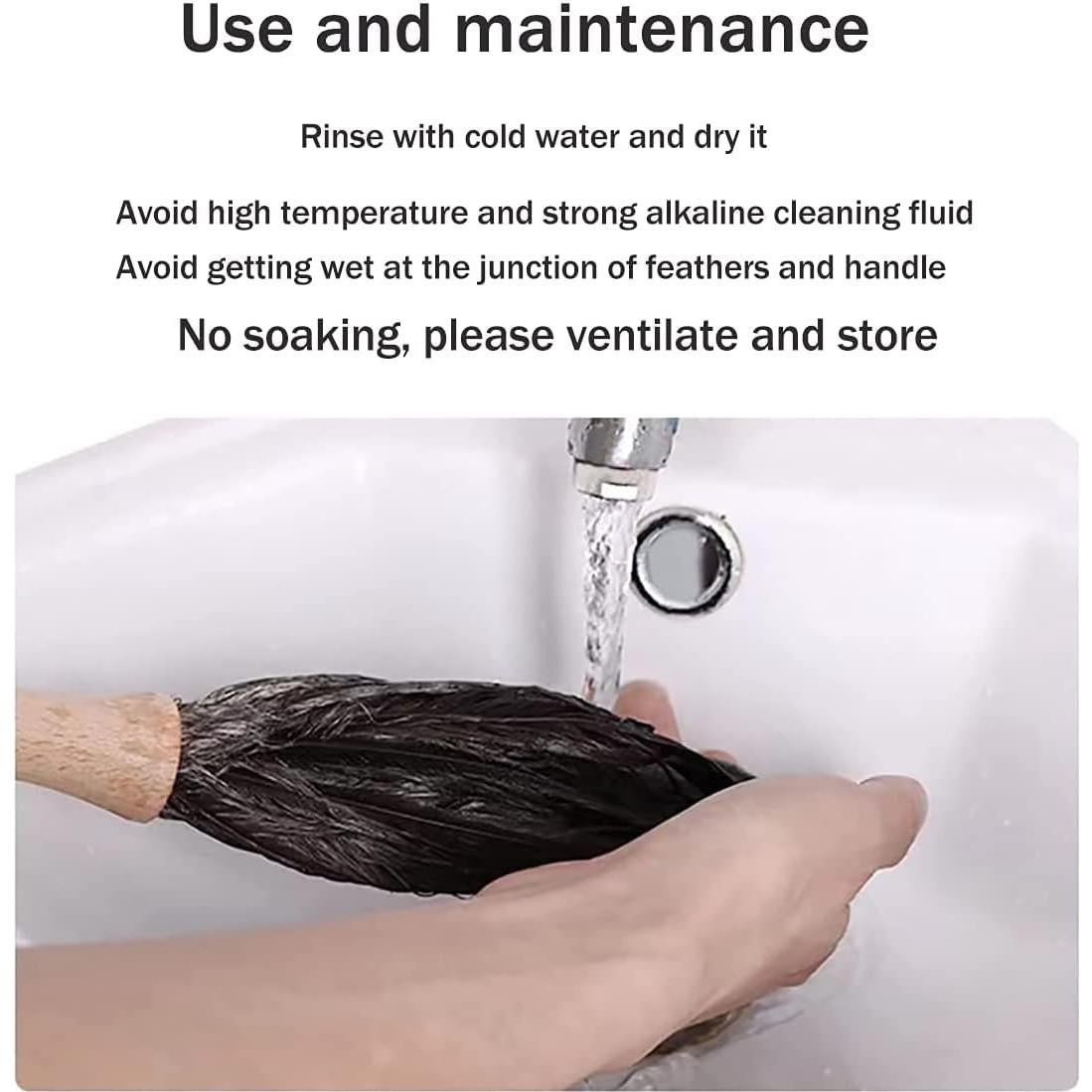 Plumero de Plumas de Avestruz Ddzmz Negro 40.64 cm Ecológico