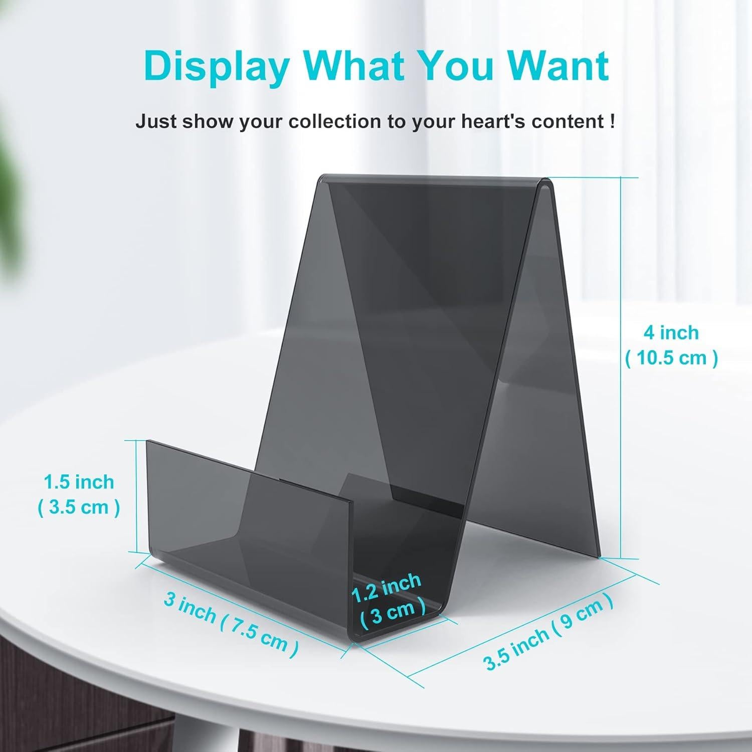 Soporte de Libro Acrílico Boloyo 10.16 cm Negro 6PC