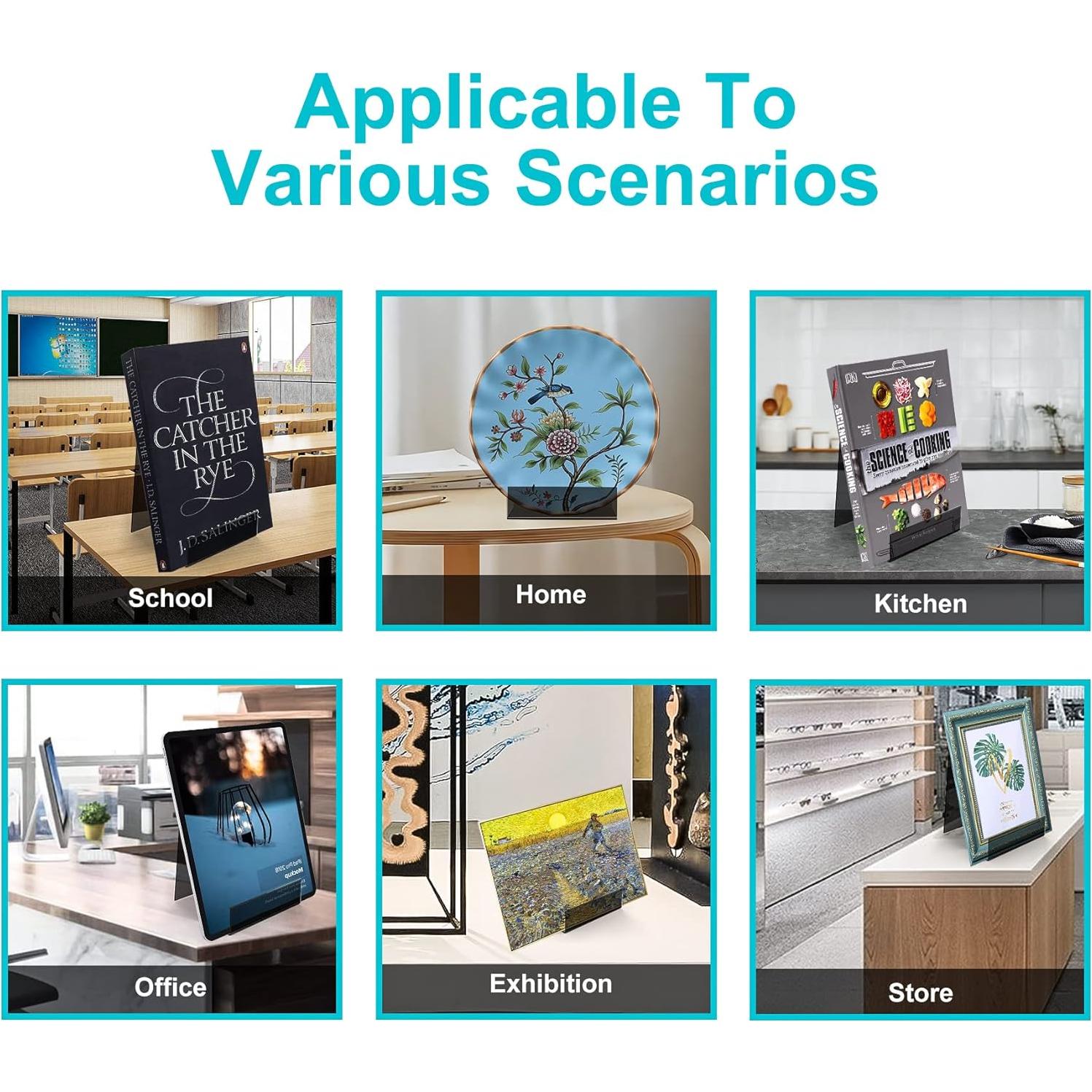 Soporte de Libro Acrílico Boloyo 10.16 cm Negro 6PC