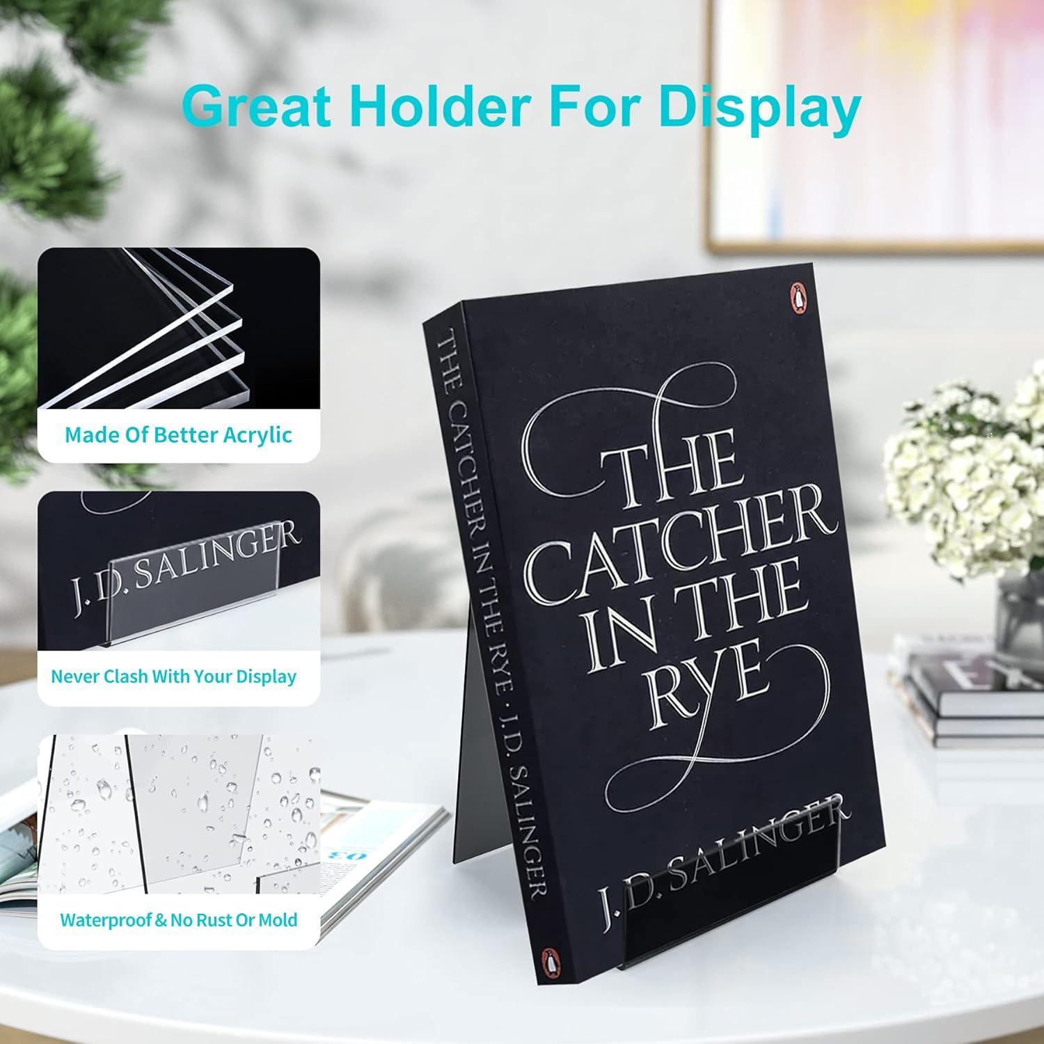 Soporte de Libro Acrílico Boloyo 10.16 cm Negro 6PC