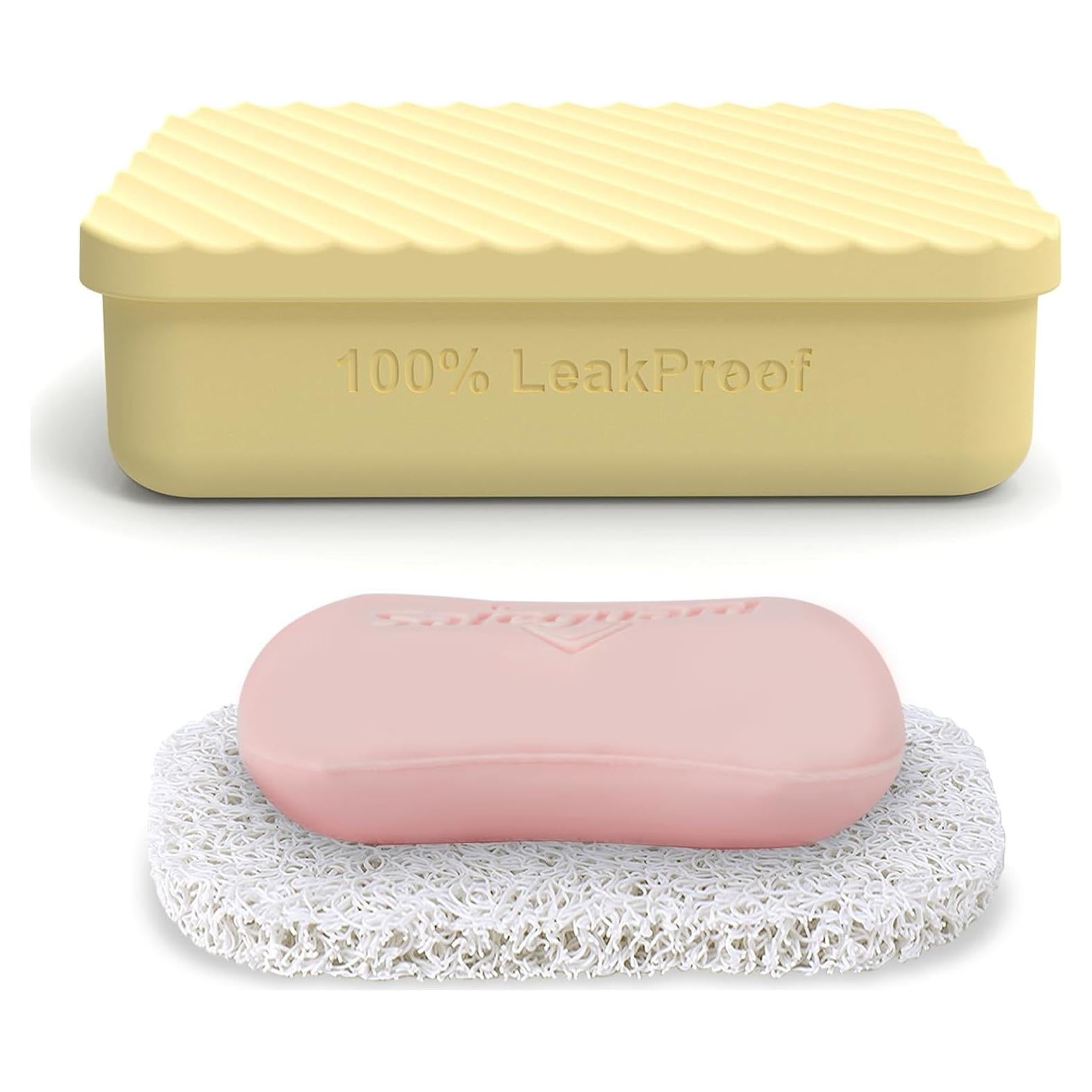 Caja de Jabón de Viaje LCKDHM Silicona Impermeable Crema