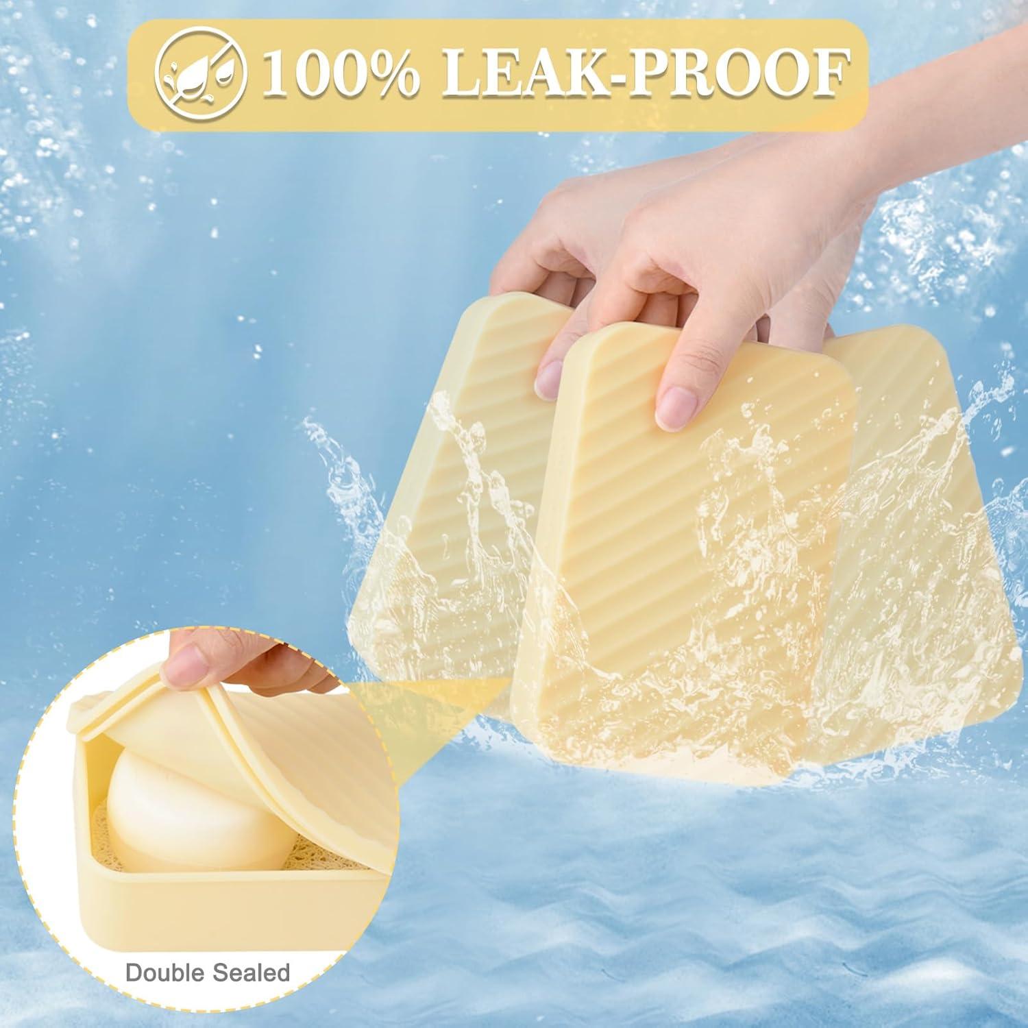 Caja de Jabón de Viaje LCKDHM Silicona Impermeable Crema