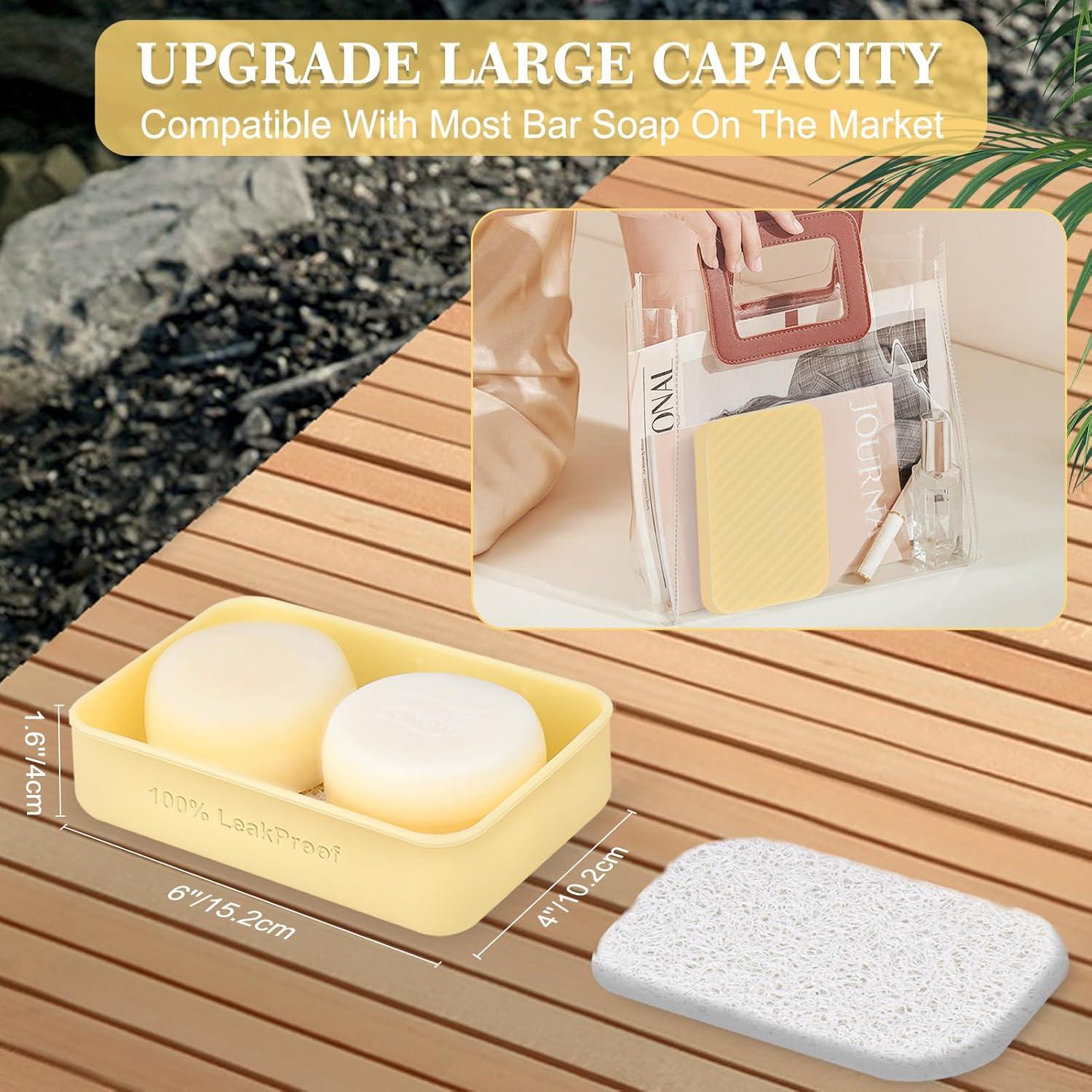 Caja de Jabón de Viaje LCKDHM Silicona Impermeable Crema