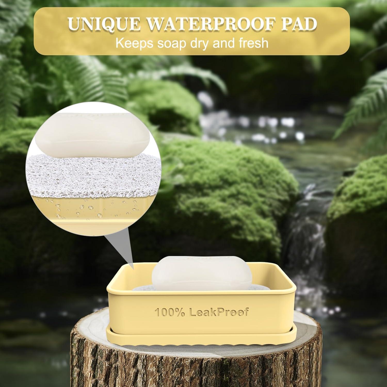 Caja de Jabón de Viaje LCKDHM Silicona Impermeable Crema