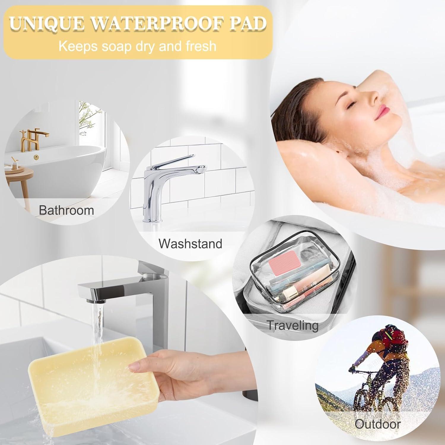 Caja de Jabón de Viaje LCKDHM Silicona Impermeable Crema