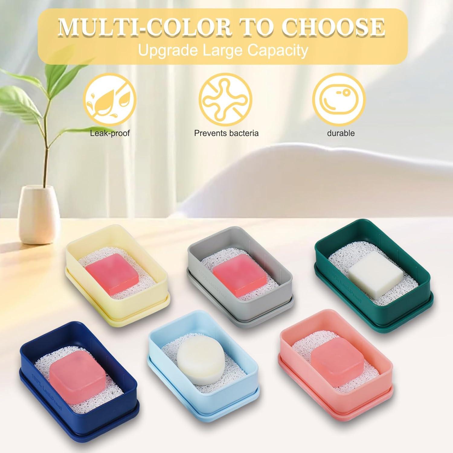 Caja de Jabón de Viaje LCKDHM Silicona Impermeable Crema