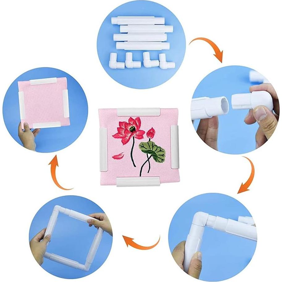 Aro de Bordado Cuadrado 15.2cm Metuynm - Plástico Durable