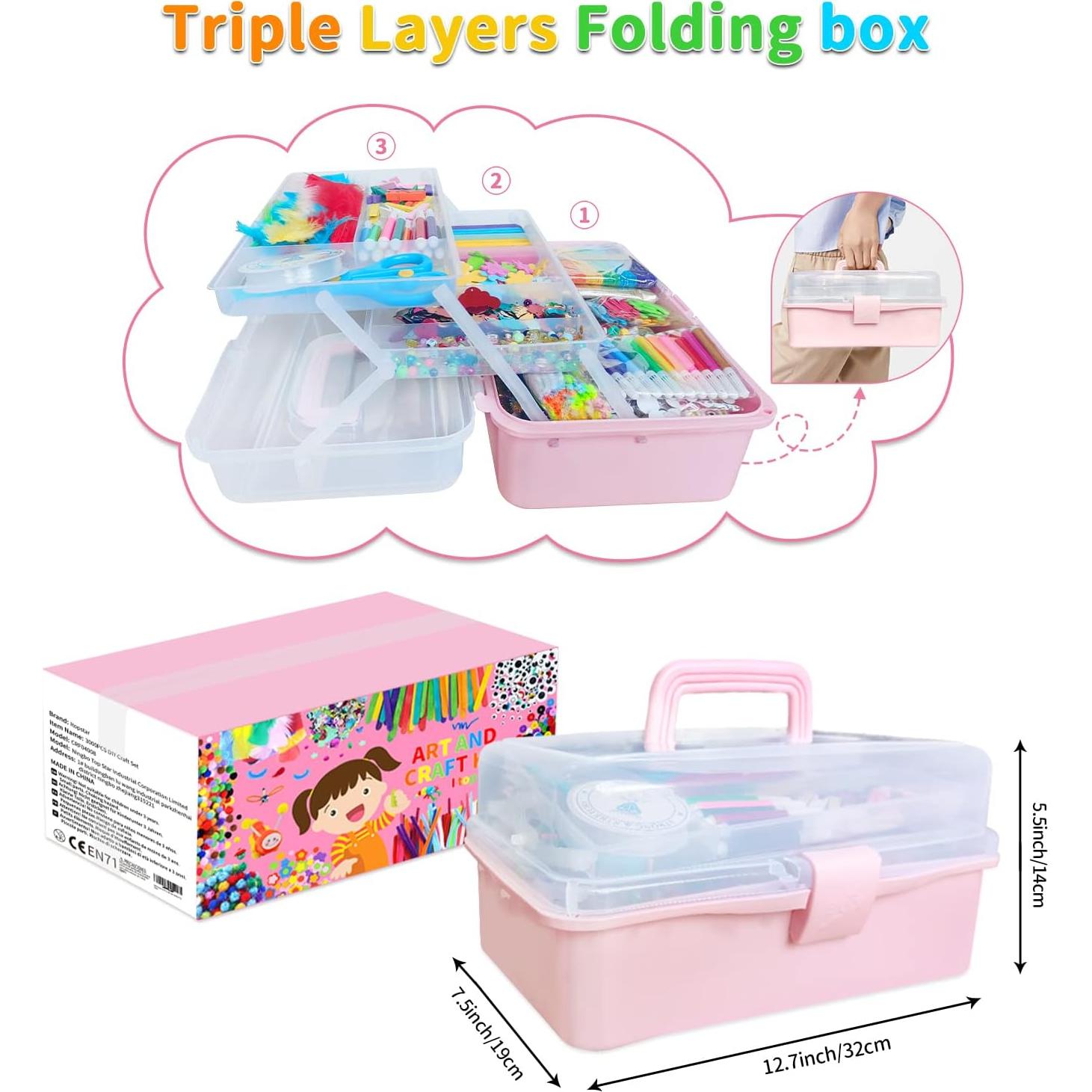 Set de Manualidades Itopstar 3000 Piezas para Niños 4-12 Años