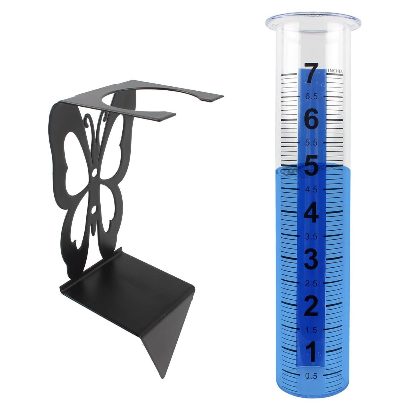 Medidor de Lluvia TBWHL 17.78 cm con Soporte Acero Inoxidable