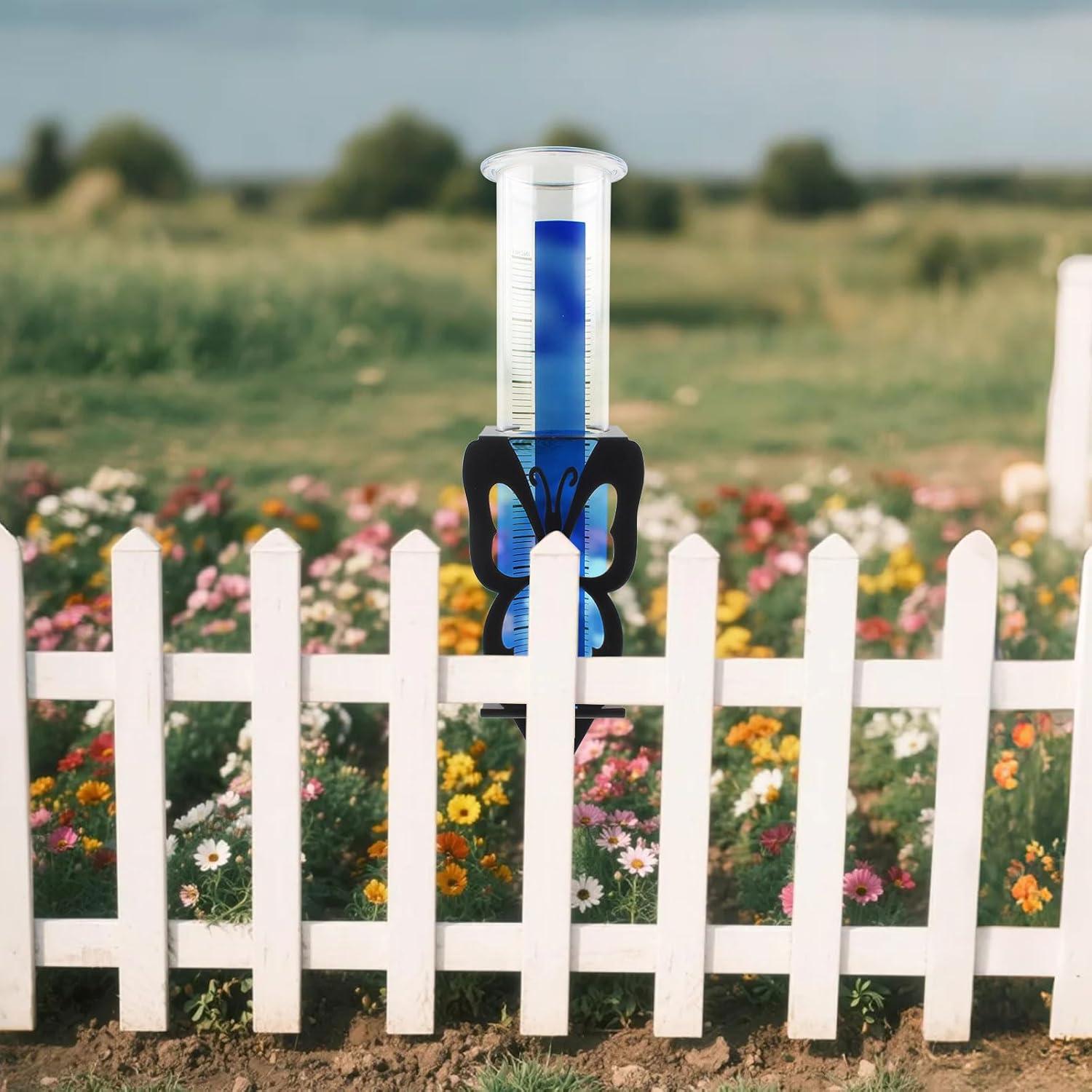 Medidor de Lluvia TBWHL 17.78 cm con Soporte Acero Inoxidable